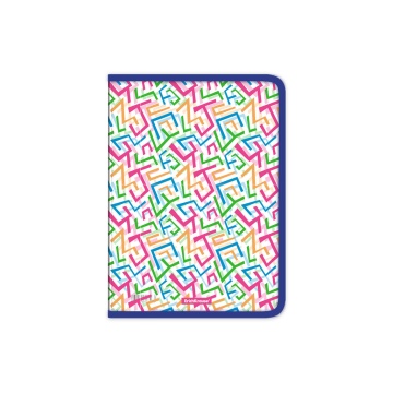 Папка для тетрадей на молнии пластиковая ErichKrause Линии, A4 (в пакете по 4 шт.)