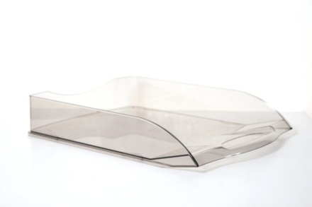 Лоток д\бумаг гориз. Оптима прозрачно-дымчатый