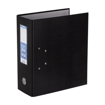 Регистратор А4 125мм PVC, 2 механизма, ClassicHC, чёрный, карман