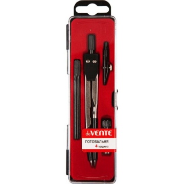 Готовальня deVENTE 4 предмета в пластиковом футляре