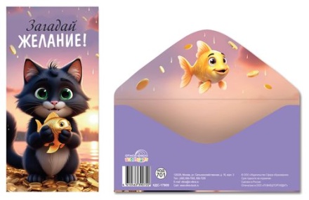 Конверт для денег "Загадай желание!"