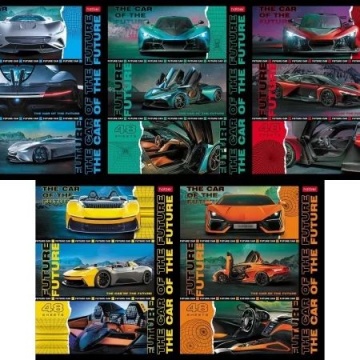 Тетрадь А5 48л кл. Hatber "В мире авто" 5 диз.в блоке