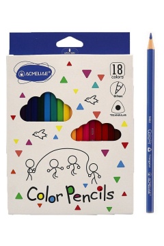 Карандаши цвет. 18цв  ACMELIAE трехгранные