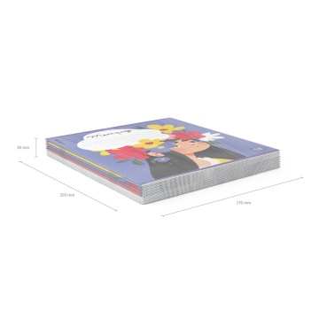 Тетрадь школьная ученическая ErichKrause Sunbloom, 18 листов, клетка (в плёнке по 10 шт.)_MIX-PACK