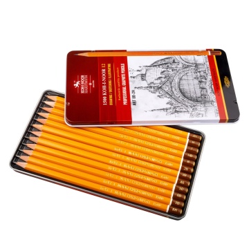 Набор карандашей  Koh-I-Noor 12 шт 1500  , 8B-2H, заточен., метал. пенал