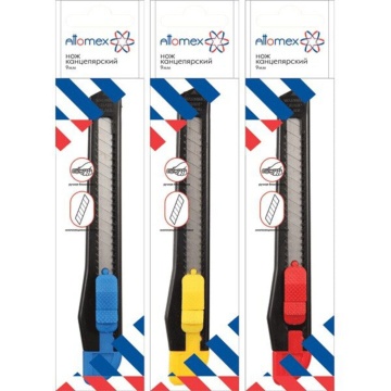 Нож канцелярский Attomex  9 мм