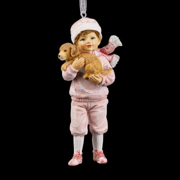 Украшение ErichKrause Decor Мальчик с собачкой зефирный 10.5см