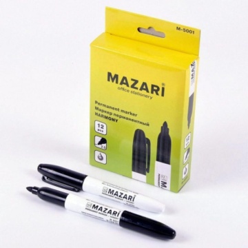 Маркер перманентный 2,0мм пулевидный, черный