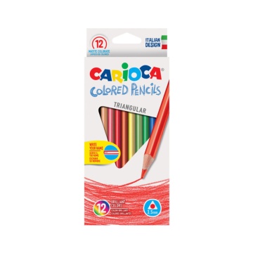 Карандаши цвет. 12цв  Carioca  трехгранные