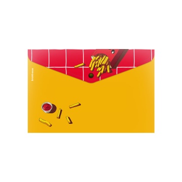 Папка-конверт на кнопке пластиковая ErichKrause Cheat Meal, A4, ассорти (в пакете по 12 шт.)