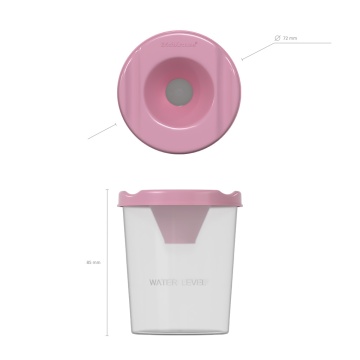 Стакан непроливайка  одинарный Pastel, розовый