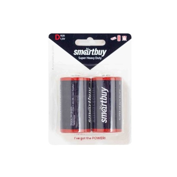 Батарейка R-20 Smartbuy, солевая, блистер, цена за 1 шт