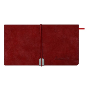 Планинг дат. 2026г 175*95мм 64л., кожзам., мягк.пер. "Тиволи глосс красный" резинка,ляссе