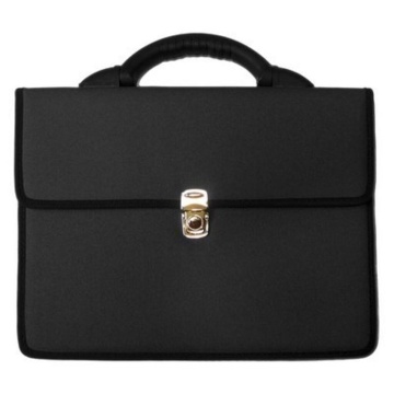Портфель ткань Выборг 2 отд. мет. замок, чёрный