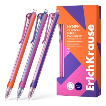 Ручка шар. ЕК Nymph Matic Carribean Sunset автомат.0,7мм, синяя, пласт.корпус
