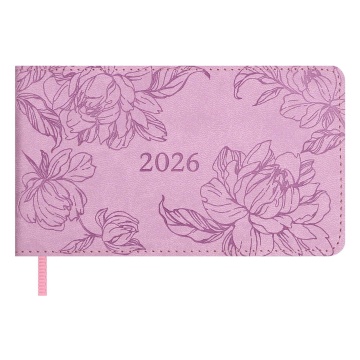 Планинг дат. 2026г 150*87мм 64л., кожзам., мягк.пер. "Виннер лиловый" ляссе