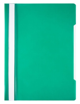 Скоросшив. пласт. прозр. верх. зелёный, 0.10/0.12