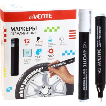 Маркер перманентный 3,0 мм  белый