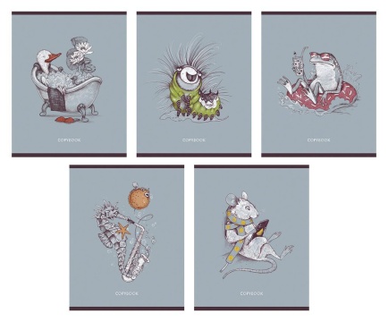 Тетрадь А5 48л кл. Альфа-Тренд "Сарказм" твин УФ-лак, белизна 100%