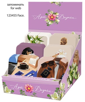 Набор мини-открыток 7*7см 120 шт Женская