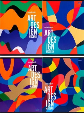 Тетрадь А5 96л кл. Проф-Пресс "Современное искусство" 4 диз.в коробе