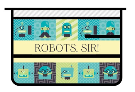 Папка д/труда А4 (325*230*100) 1отд. молния сверху, пластик "Роботы"