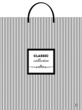 Пакет 44*40см (100мк) с пластиковой ручкой "Классическая полоска" ПВД