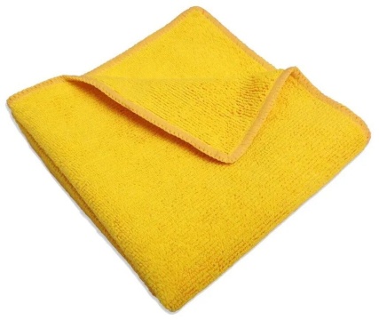 Салфетка универсал 30х30см, микрофибра жёлтая