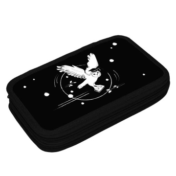 Пенал 2 отд. (205*125*40) молния, лам.картон "Сова учёная"