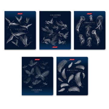 Тетрадь А5 96л кл. Светоч "Удивительная" мат.лам., тисн.фольгой