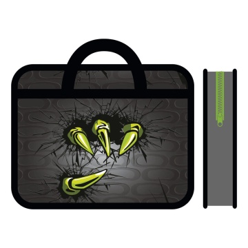 Папка А4 (330*260*75) с ручками, молния, пластик "Когти"