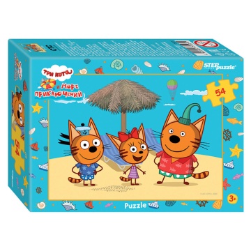 Пазлы   54 элемента  180*130мм. "Три кота (new 1)" AO "СТС"
