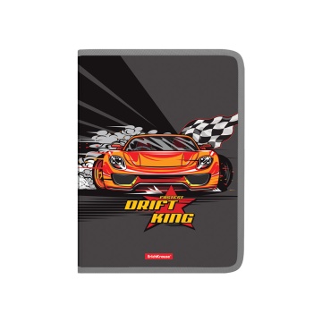 Папка для тетрадей на молнии пластиковая ErichKrause Drift King, А4 (в пакете по 4 шт.)