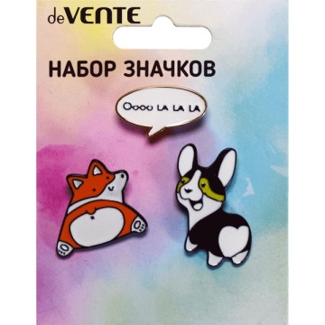 Набор значков "deVENTE. Oooo LA LA LA!", эмалированные 3шт.