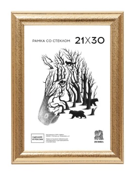 Фоторамка пластик 21*30 609 (Золото с кракелюром)