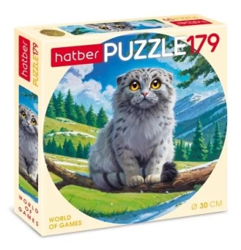 Пазлы  179 элементов  d300мм.  "Милашка Манул"