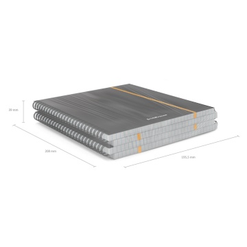 Тетрадь А5 80л кл. гребень ErichKrause Accent пластик. обложка, на резинке