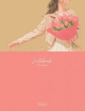 Блокнот А5 7БЦ  80л "Весенняя романтика" кл., 5цв.блок, мат. лам.