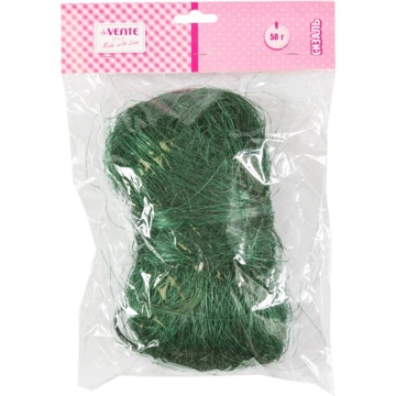 Волокно сизалевое натуральное "deVENTE" 50 г, темно-зеленое