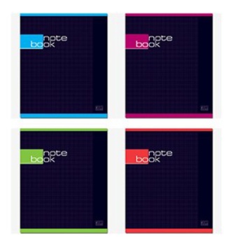 Тетрадь А5 96л кл. гребень Полином "Строгая тетрадь" матовый УФ-лак, БЕЗ ПОЛЕЙ