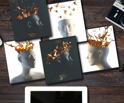 Тетрадь А5 96л кл. ПЗБМ "Полет мысли" мат.лам., УФ-лак брайль, фольга, белизна 100%