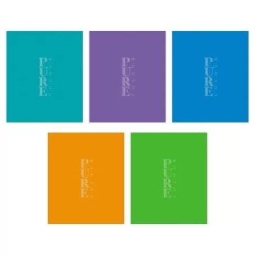 Тетрадь А5 48л ЛИН. Hatber "PUREcolour" 5 диз.в блоке, белизна 92%