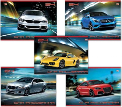 Альбом для рисования. А4, 24 л. 205*290 мм. "Мотошоу"