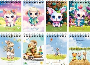 Блокнот А7. 40 л. На гребне. "Милые животные"