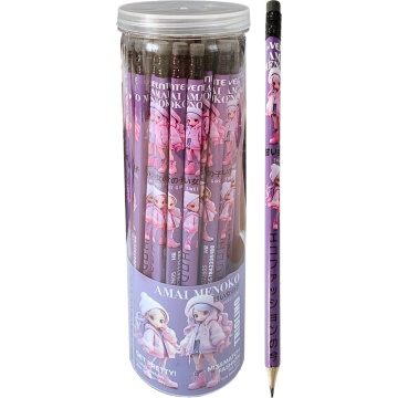 Карандаш deVENTE HB Triolino Amai Menoko , трёхгранный с ластиком ,туба