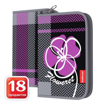 Пенал 1 отделение 205*135*30 ткань "Pansy" ERICH KRAUSE 54622