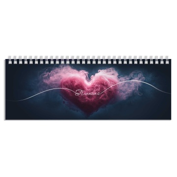 Планинг недат. 290*100мм 64л., картон, гребень "Призрачное сердце" глянц.лам.