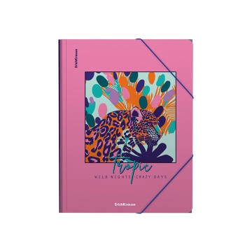 Папка на резинках пластиковая ErichKrause Tropical, A4 (в пакете по 4 шт.)