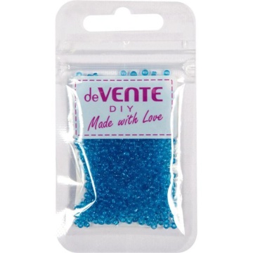 Бисер круглый "deVENTE. Glass"  2 мм, 10гр, стекло, прозрачн., голубой