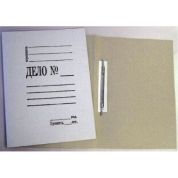 Скоросшиватель картон белый  280гр\м2 немел. (бум.)